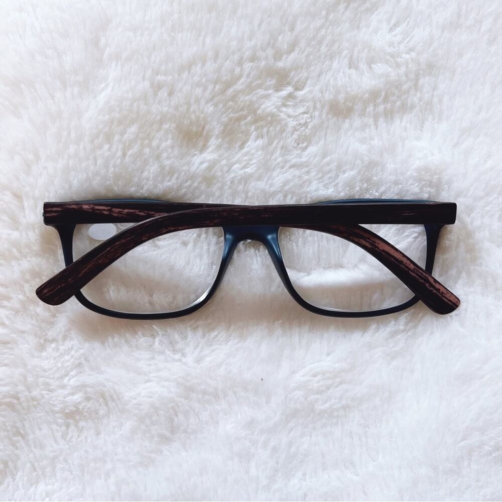 Owen Blue with Dark Wood Reader Glasses - Picture 11 of 11